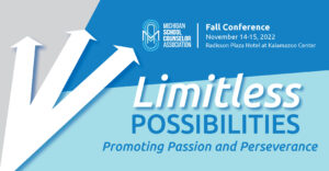 Michigan School Counselor Association Conference November 14-15 2022 header