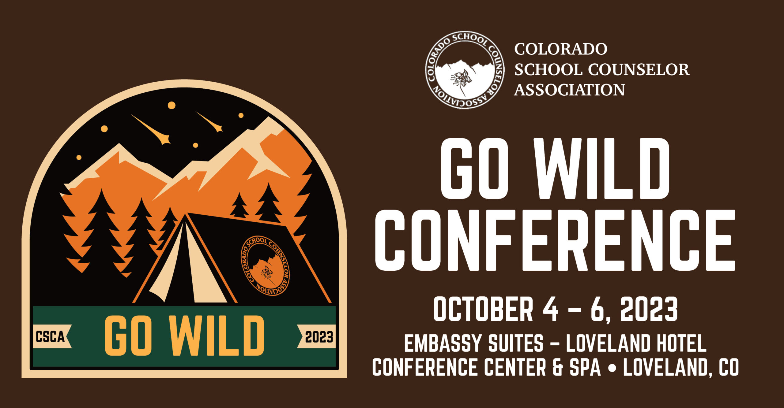 Colorado School Counselor Association Conference October 4-6, 2023 Header