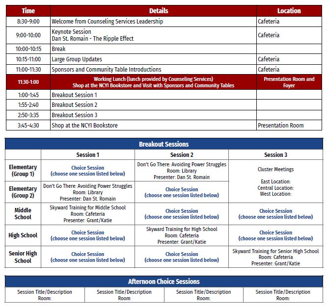 Plano 2024 Summit Schedule