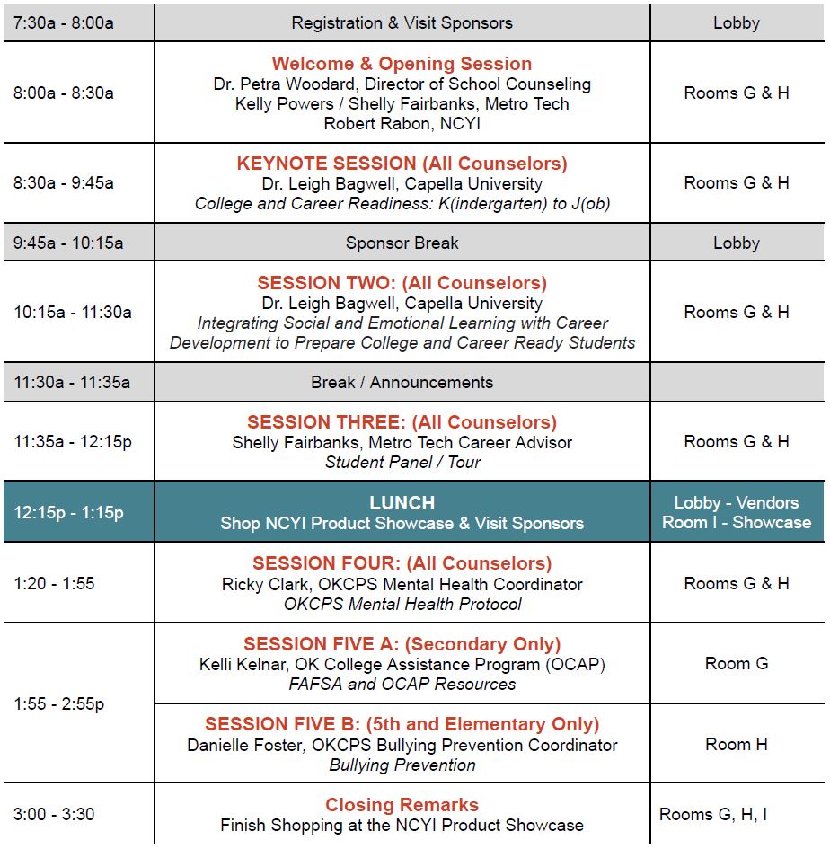 Oklahoma City Public Schools 2024 Summit Schedule 2