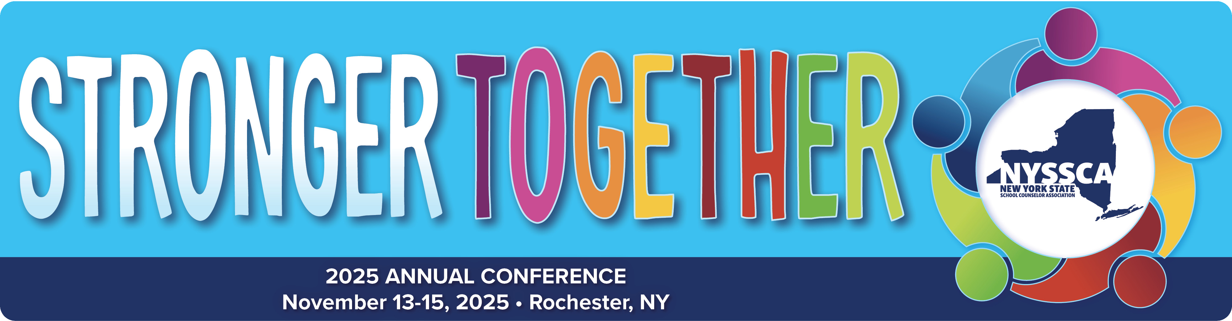 NYSSCA Conference 2025 stronger together logo
