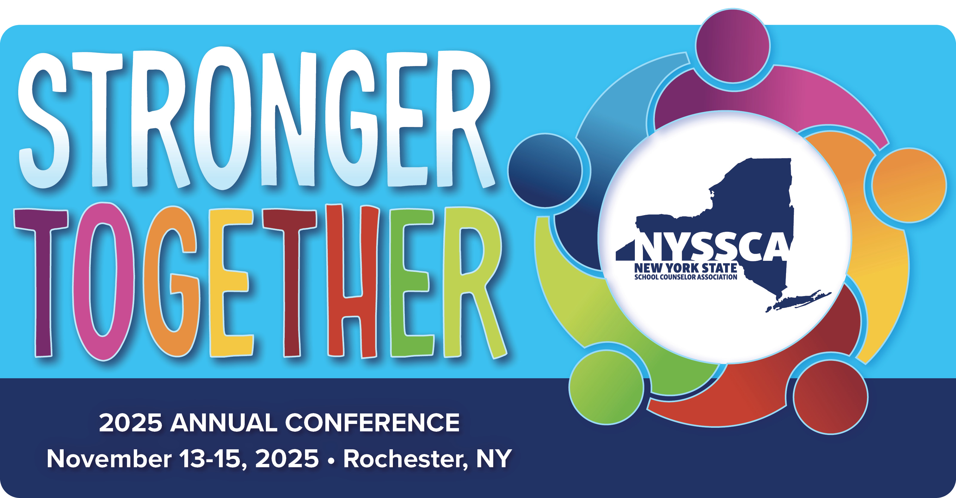 NYSSCA Conference 2025 stronger together logo