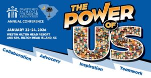 Palmetto State School Counselor Association January 22-24, 2026 Conference logo The Power of Us