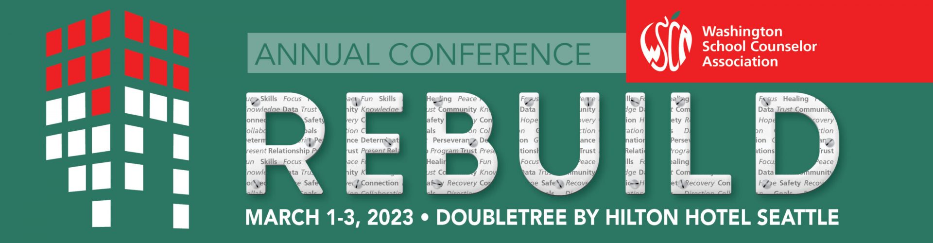 Washington School Counselor Association Conference March 1-3, 2023 header